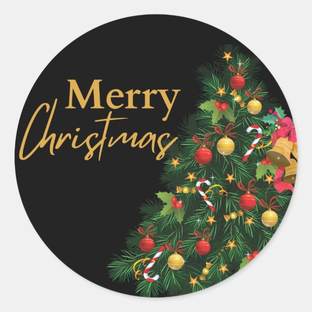 Merry Christmas Printed Stickers (Front)