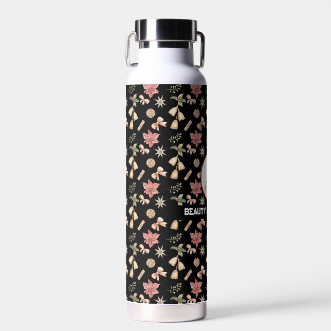 Merry Christmas Promotional Beauty Saloon Water Bottle (Front)
