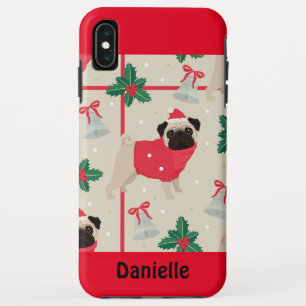 Merry Christmas Pug iPhone XS Max Case