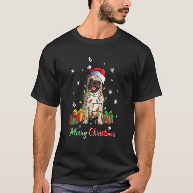Merry Christmas Pug Dog  Ugly Xmas 1 T-Shirt (Front)