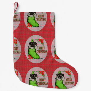 Merry Christmas Puppy Small Christmas Stocking