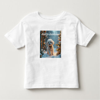 Merry christmas puppy toddler T-Shirt