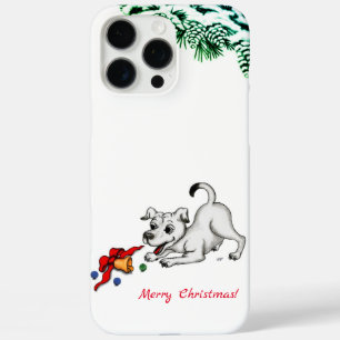Merry Christmas! Puppy with Bell and Ball iPhone 16 Pro Max Case
