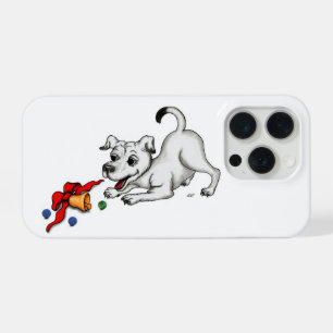 Merry Christmas! Puppy with Bell and Ball iPhone 15 Pro Case