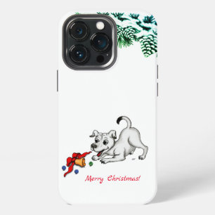 Merry Christmas! Puppy with Bell and Ball iPhone 13 Pro Case