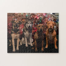 Merry Christmas Pups Puzzle
