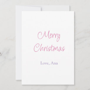 merry christmas purple pink name love holiday simp invitation