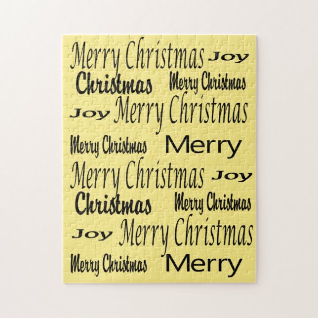 Merry Christmas Puzzle Christmas  (Vertical)