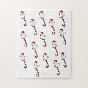 Merry Christmas Puzzle Christmas Chickens