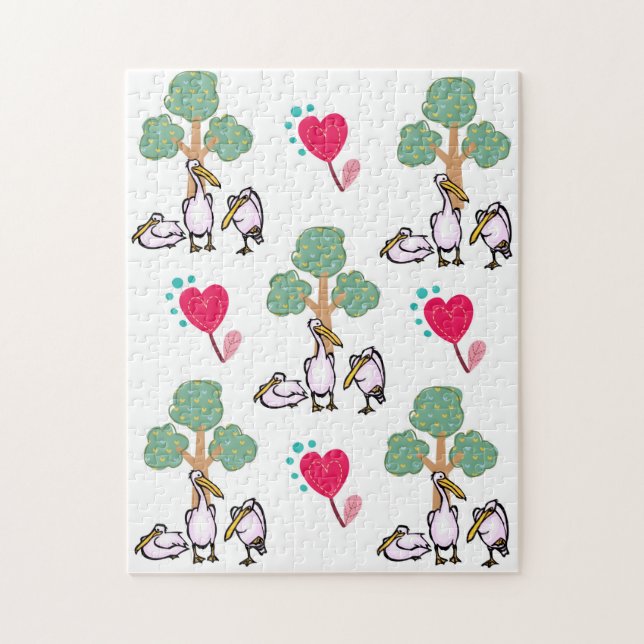 Merry Christmas Puzzle Christmas Pelicans (Vertical)