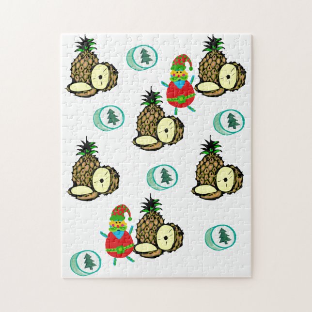 Merry Christmas Puzzle Christmas Santa Coconuts (Vertical)