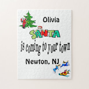 Merry Christmas Puzzle Santa is Coming to Town