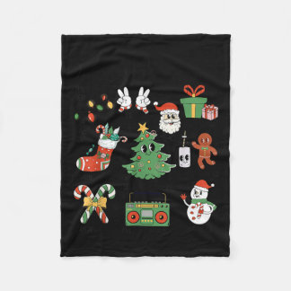 Merry Christmas Pyjamas Family Matching Xmas Tree  Fleece Blanket