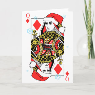 Merry Christmas Queen of Diamonds Holiday Card
