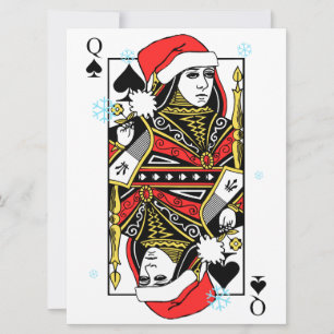 Merry Christmas Queen of Spades Holiday Card