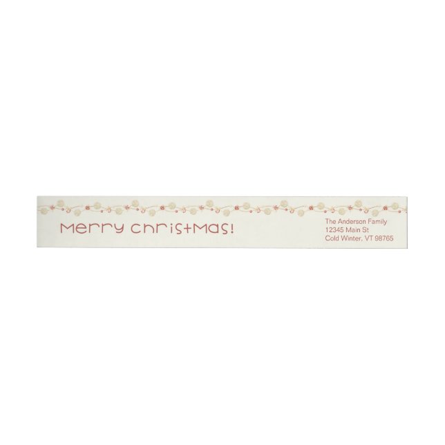 Merry Christmas Quiet Nature Address Label (Individual)
