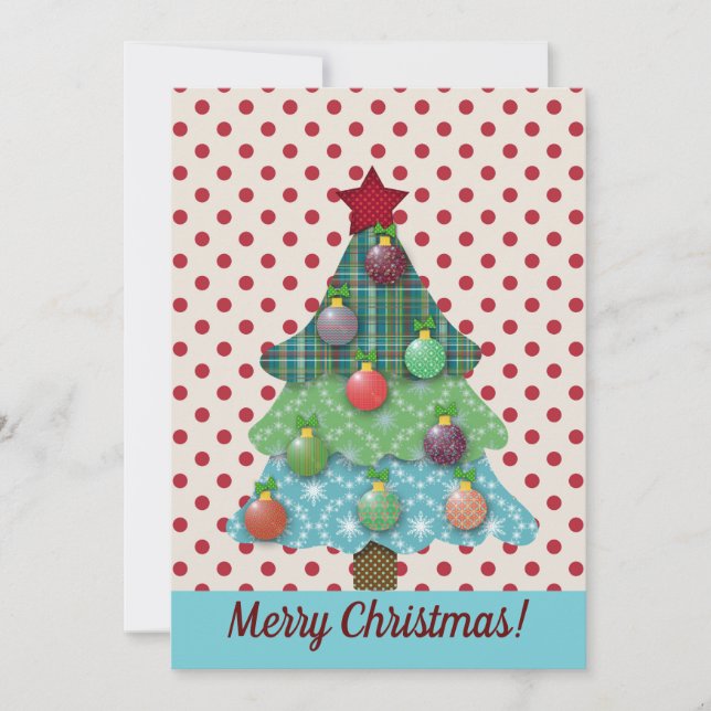 Merry Christmas! Quilt Tree | You Customise Holiday Card (Front)