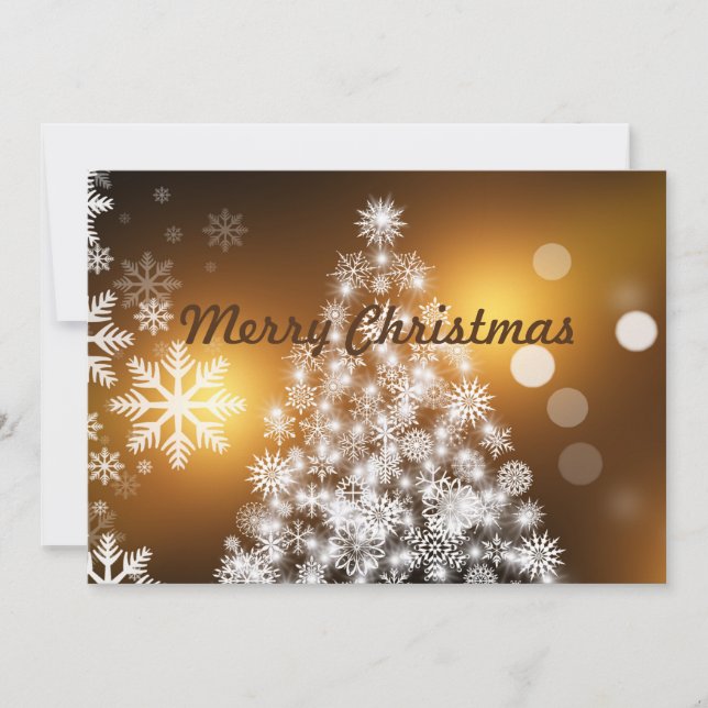 Merry Christmas Quote With White Text Holiday Card (Front)