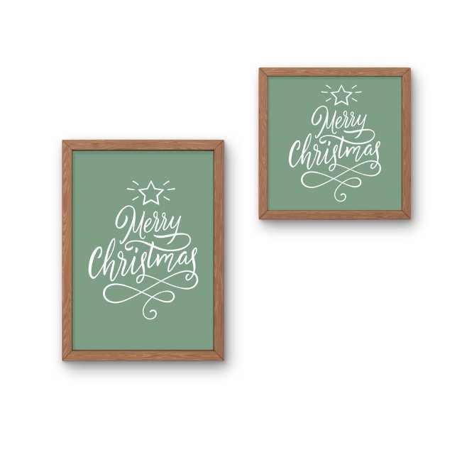 Merry Christmas quoted white and green Poster (Creator Uploaded)