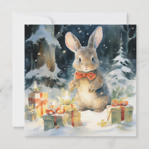 Merry Christmas Rabbit Card