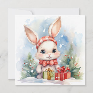 Merry Christmas Rabbit Card