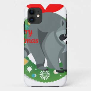 merry christmas racoon iPhone 11 case