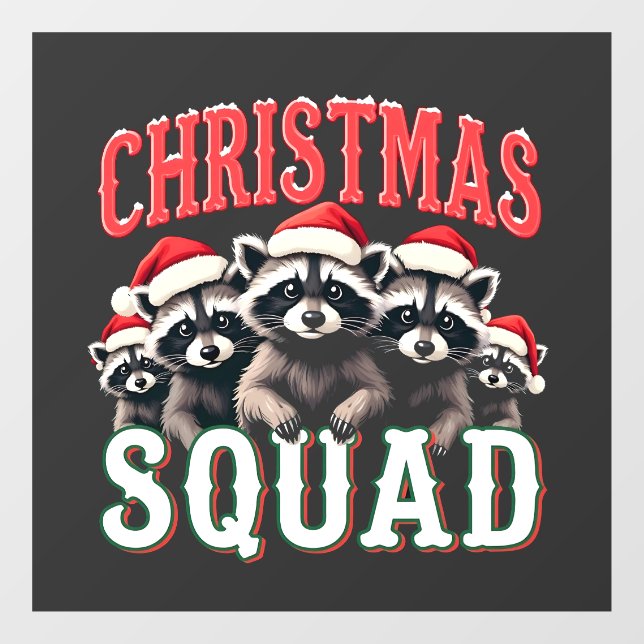 Merry Christmas Racoon Santa Hat Lovers  (Sheet)