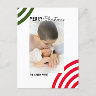 Merry Christmas Rainbow Photo Postcard