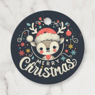 Merry Christmas Raindeer Favour Tags