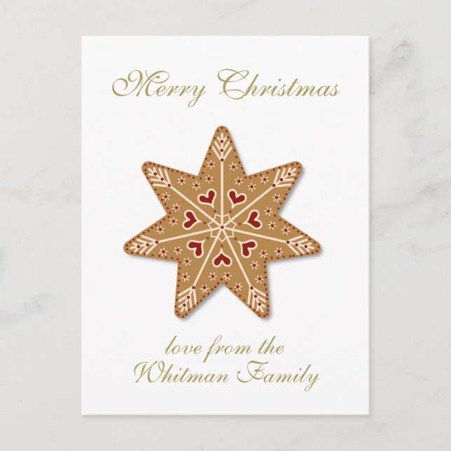 Merry Christmas Recipe Photo Holiday Postcard (Front)