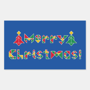 Merry Christmas! Rectangular Sticker