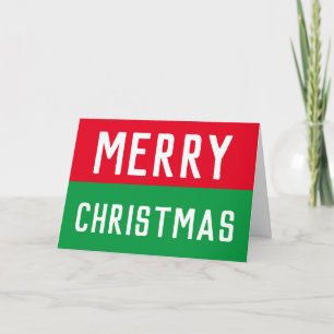 Merry Christmas Red and Green Card