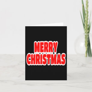 Merry Christmas Red And White Graphic Card