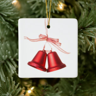 Merry Christmas Red Bell decoration with text