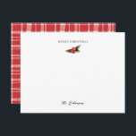 Merry Christmas Red Berries Note Card<br><div class="desc">Modern and simple Christmas theme note card featuring watercolor illustration of red berries with leaves. The text says "Merry Christmas."</div>
