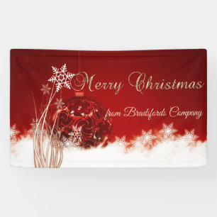 Merry Christmas,Red ,Christmas Ball Banner