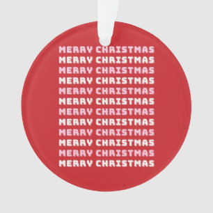 Merry Christmas, Red Christmas, Holiday Season Ornament