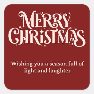 Merry Christmas red Christmas sticker