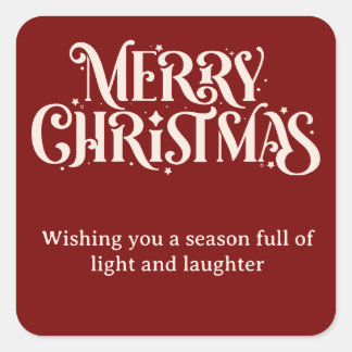 Merry Christmas red Christmas sticker
