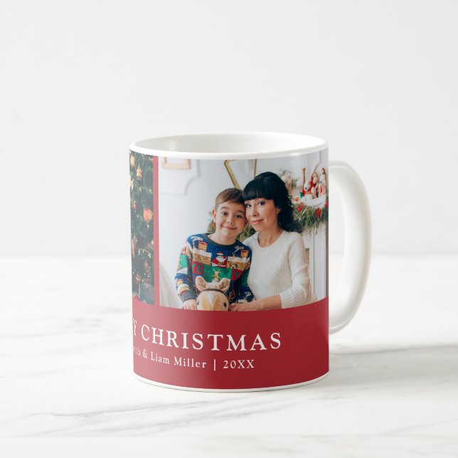 Merry Christmas Red Coffee Mug (Front Right)
