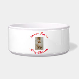merry christmas red family name pet photo animal m