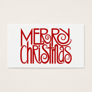 Merry Christmas Red Gift Tag