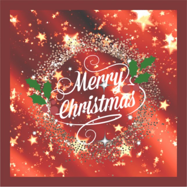 Merry Christmas red glitter and sparkle (Front)