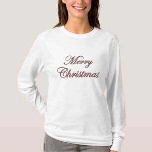 Merry Christmas Red Glitter Shirts 