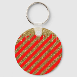Merry christmas - red glitter strip   key ring