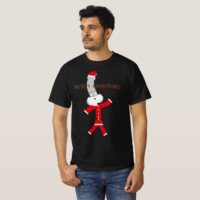 merry christmas red green santa claus character  T-Shirt (Front Full)