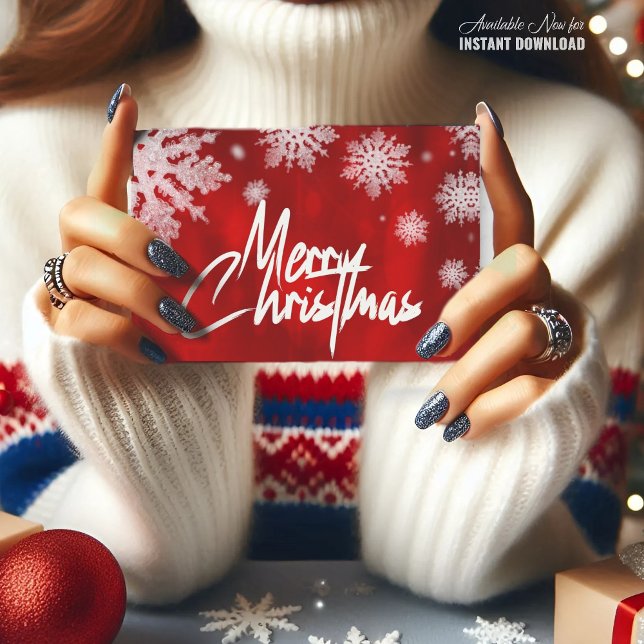 Merry christmas red Holiday Postcard (Creator Uploaded)