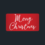 Merry Christmas Red Labels<br><div class="desc">Red and white Merry Christmas labels</div>