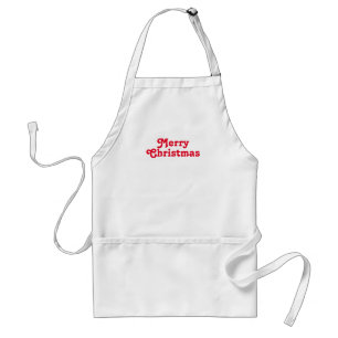 "Merry Christmas" - red letters Standard Apron