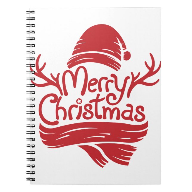 Merry Christmas red Notebook (Front)